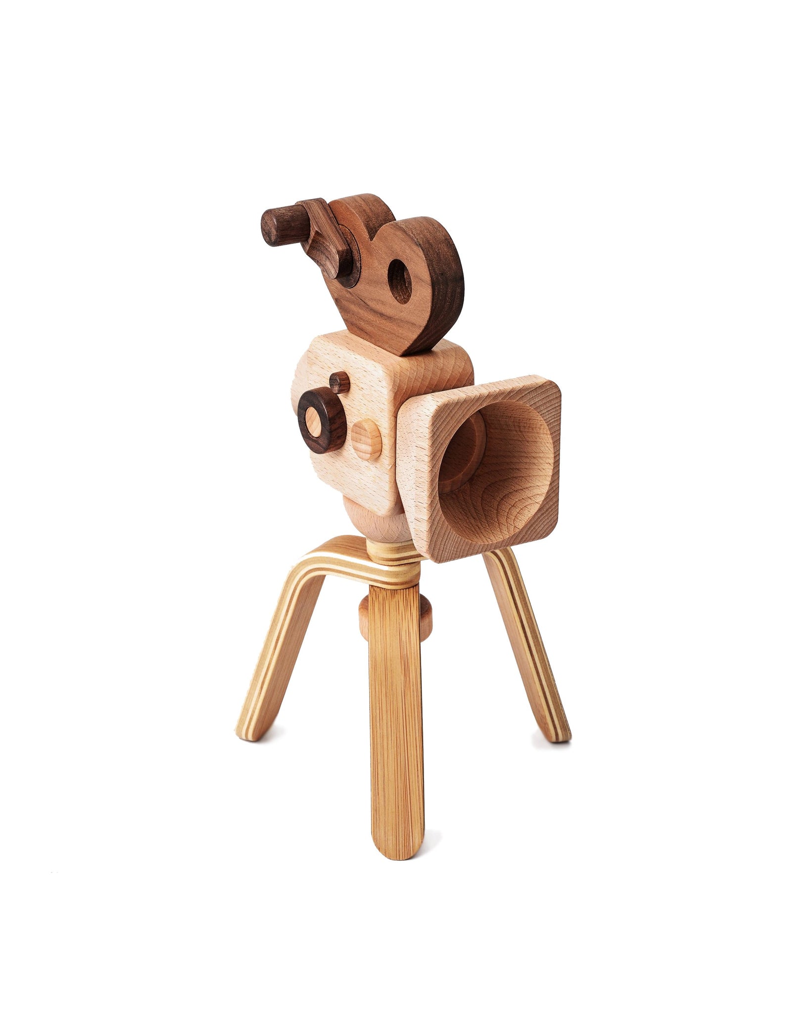 Kids' Super 16 Pro Wooden Toy Camera with Tripod by Father's Factory
