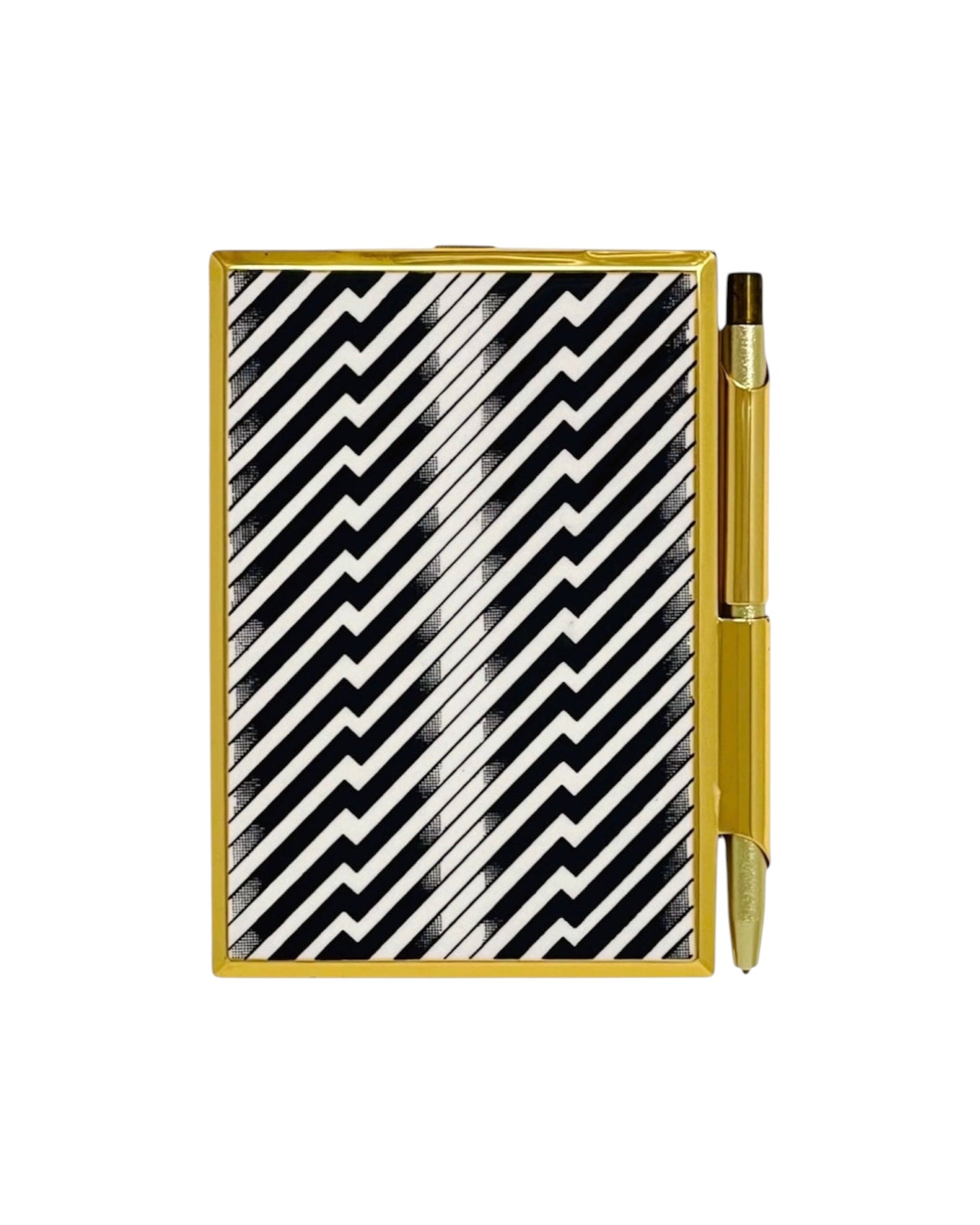 Vintage Zigzag Enamel Pocket Notepad, 1980s