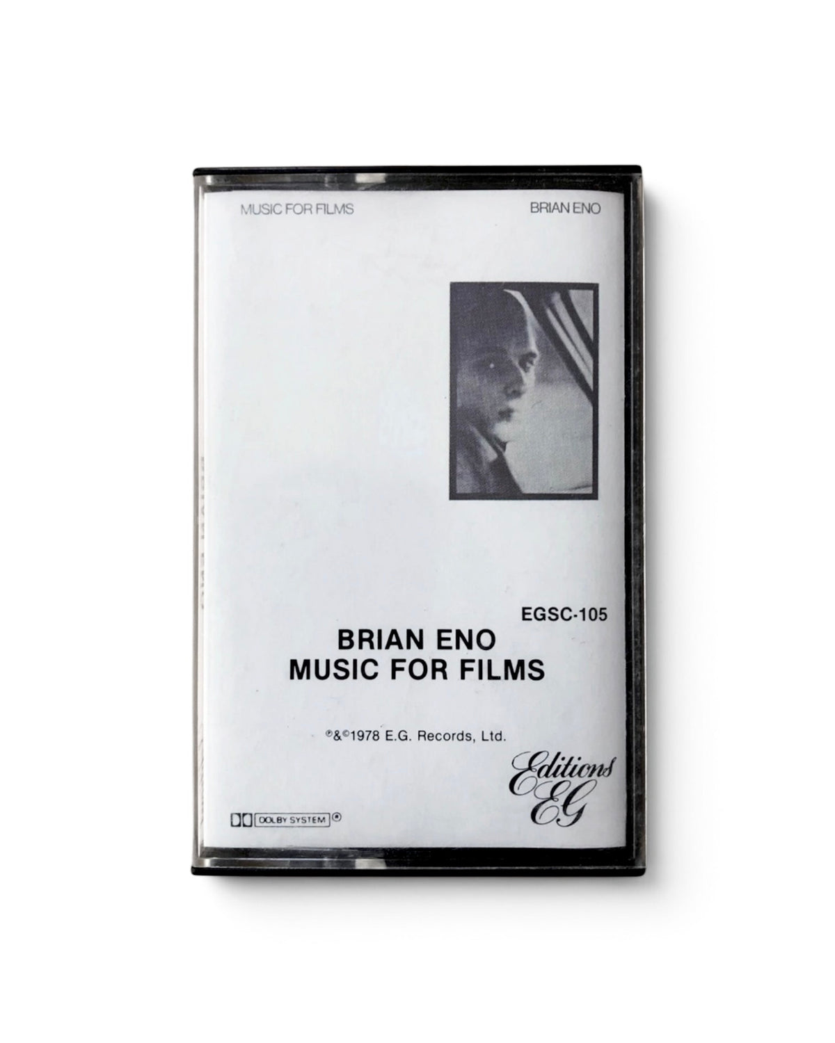 Vintage 1978 Brian Eno Music for Films Cassette Tape