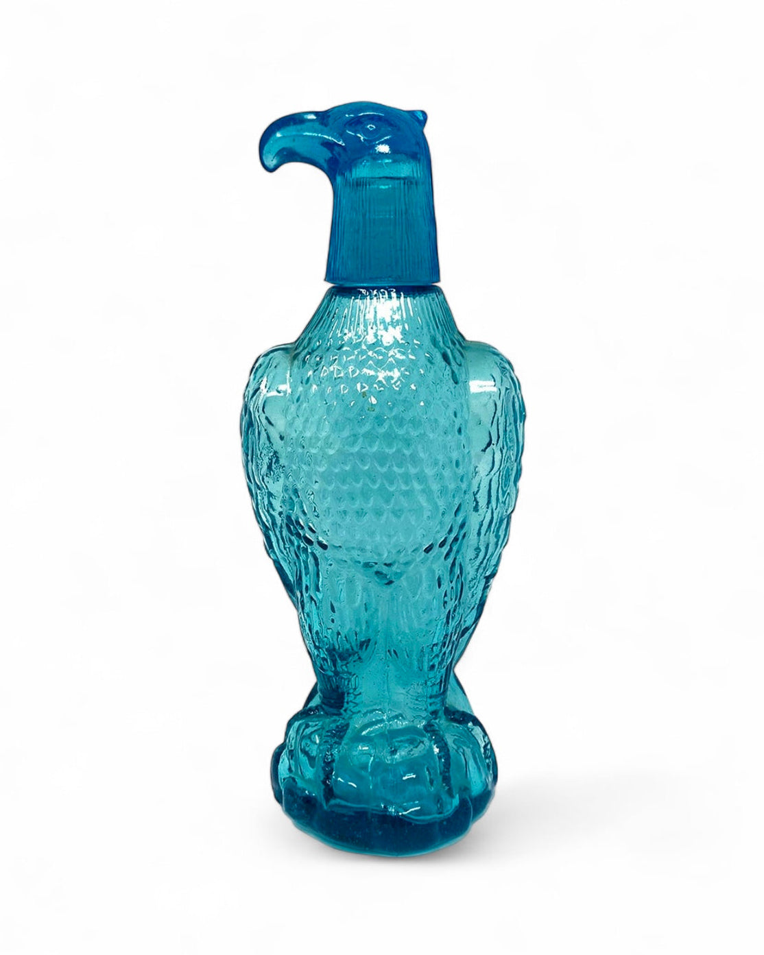 Vintage Blue Eagle Glass Decanter