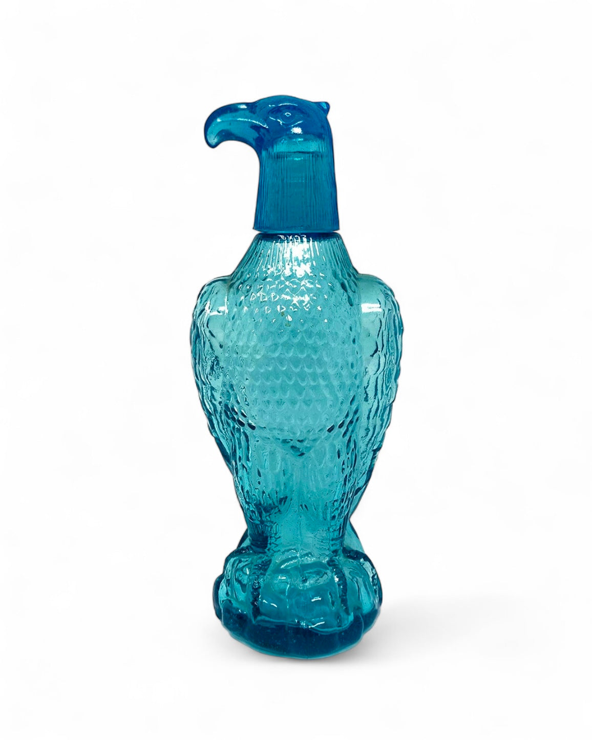 Vintage Blue Eagle Glass Decanter