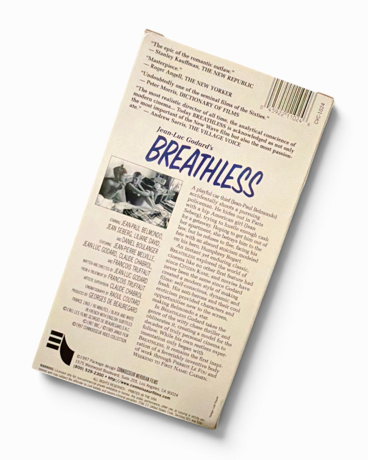 Vintage Breathless (1960) VHS Tape