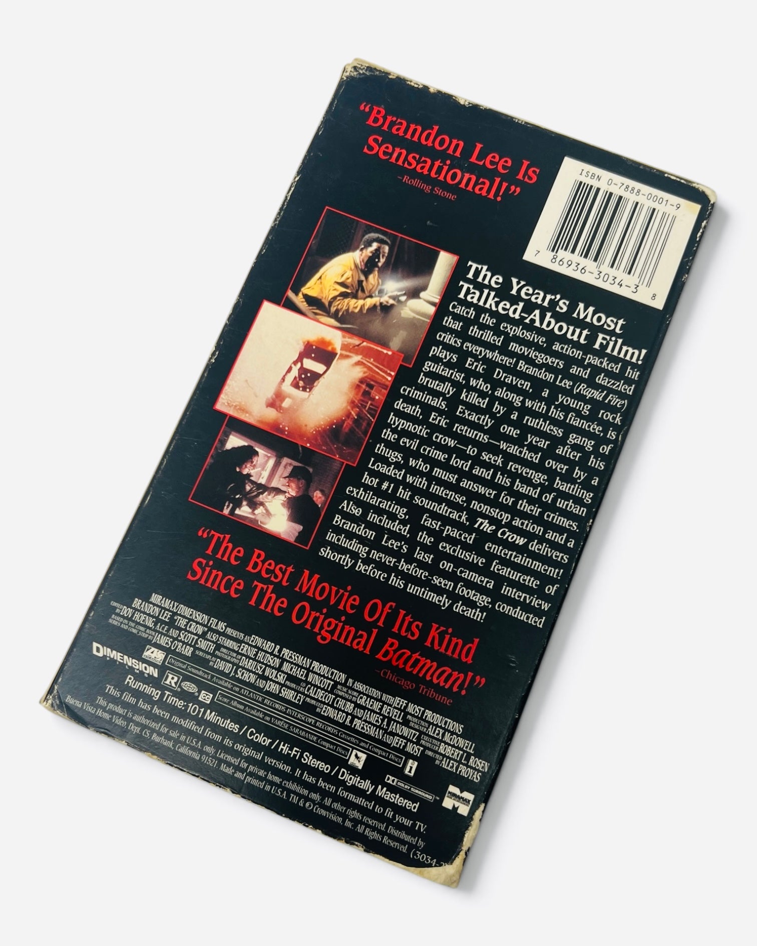 The Crow (1994) VHS Tape