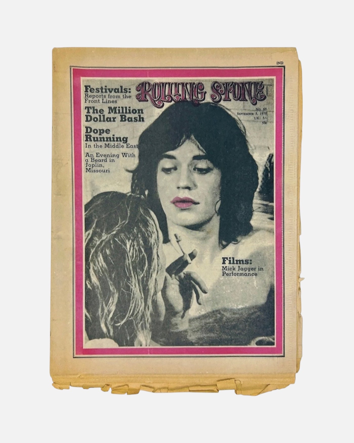 Vintage 1970 Rolling Stone Magazine feat. Mick Jagger