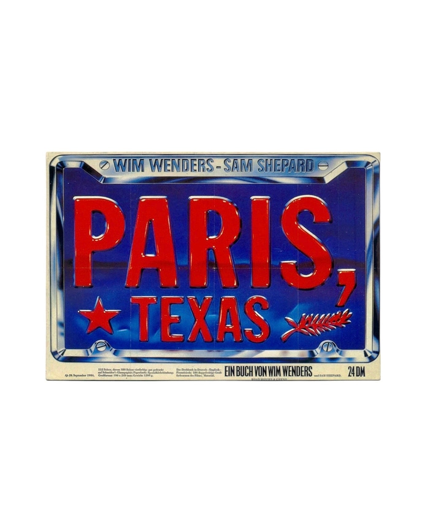 Vintage 1984 ‘Paris, Texas’ Euro Promo Postcard