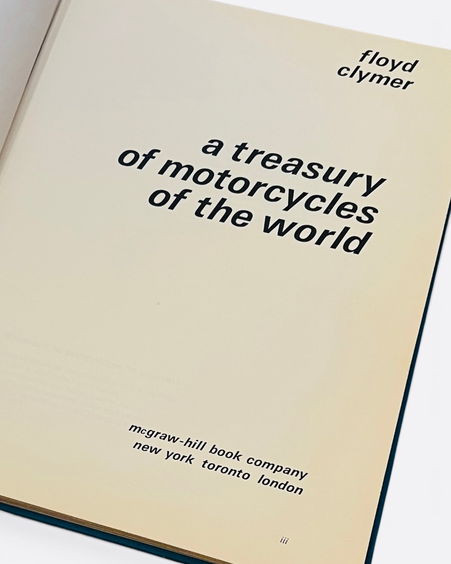 Vintage 1st Edition 'A Treasury of Motorcycles of the World' 1965