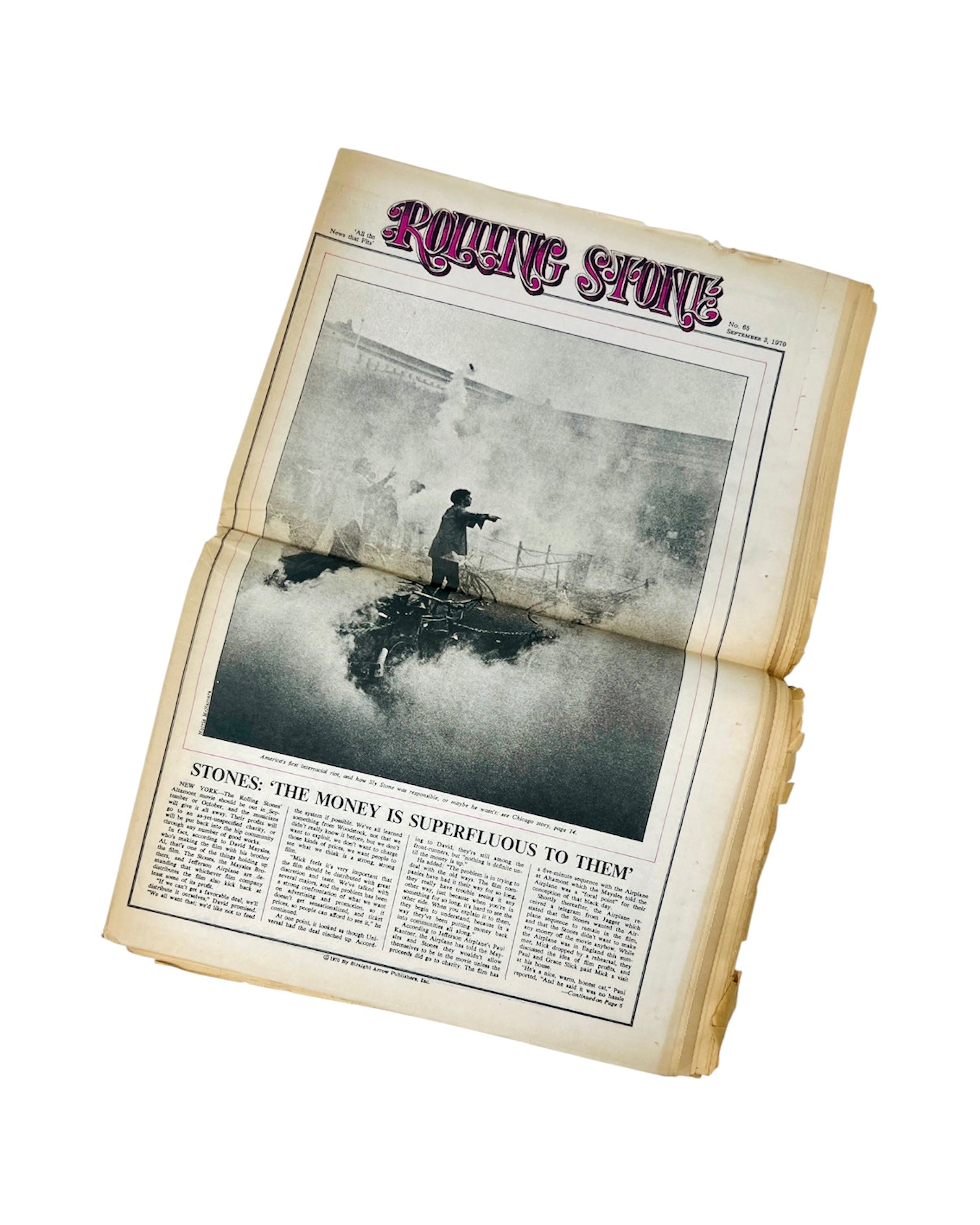 Vintage 1970 Rolling Stone Magazine feat. Mick Jagger
