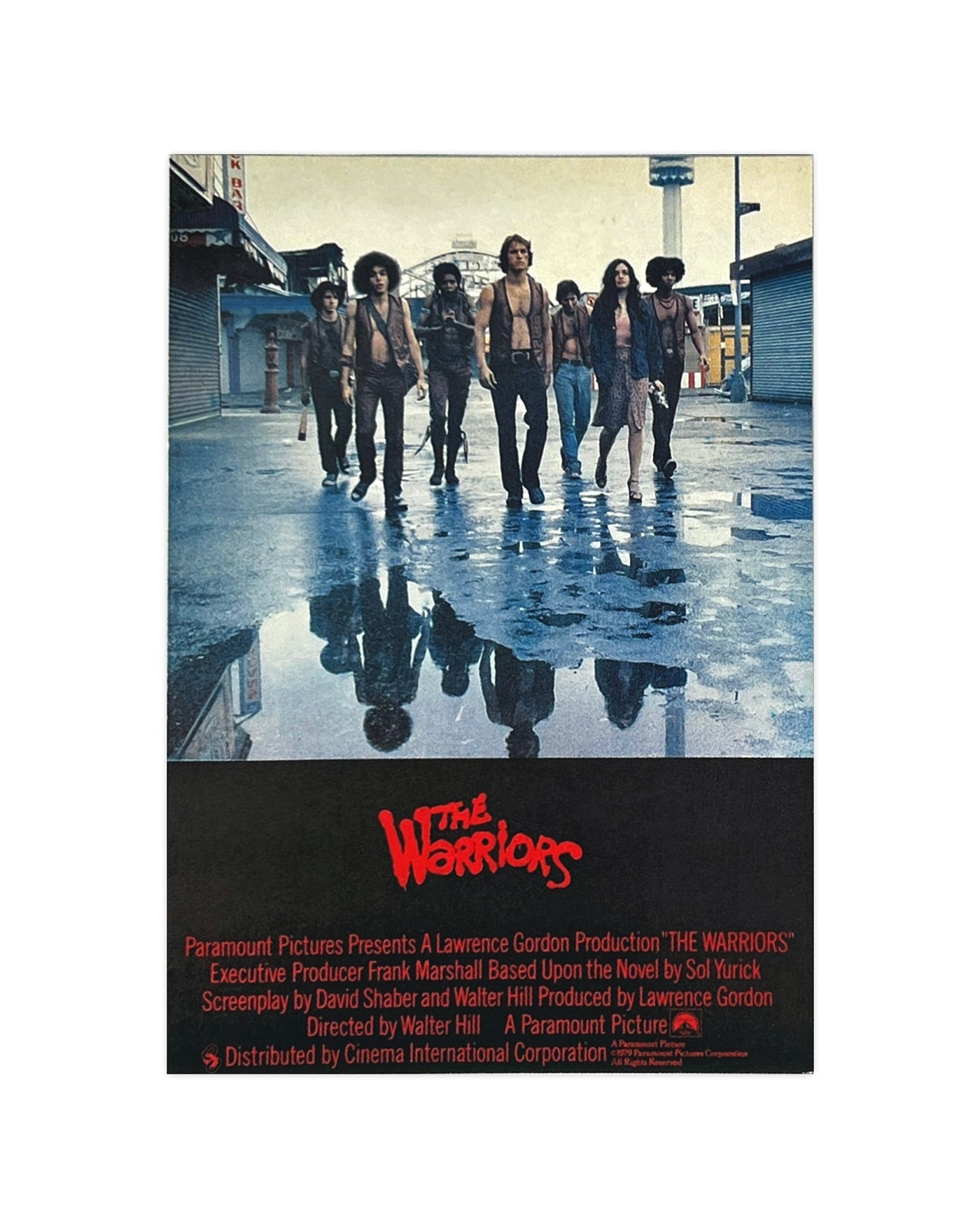 Vintage 1980s 'The Warriors' French Promo Postcard