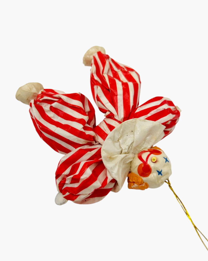 Vintage Papier-Mâché Puffy Clown Ornament