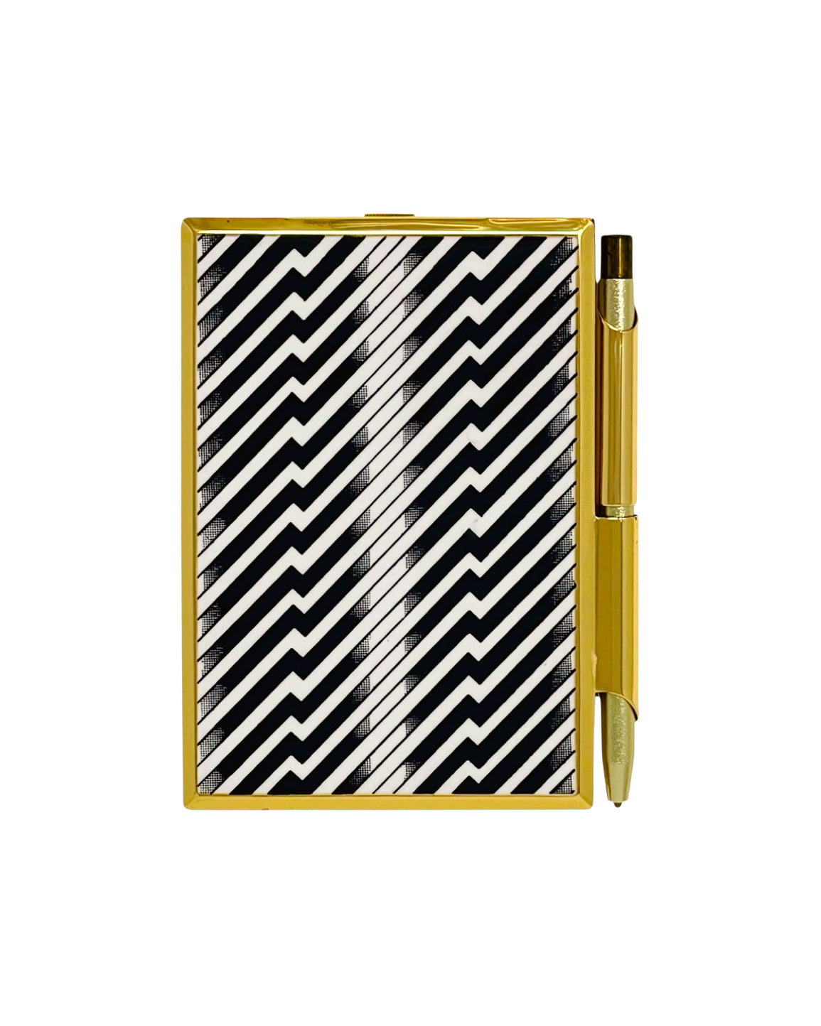 Vintage Zigzag Enamel Pocket Notepad, 1980s