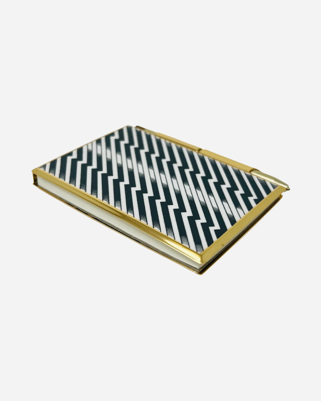 Vintage Zigzag Enamel Pocket Notepad, 1980s