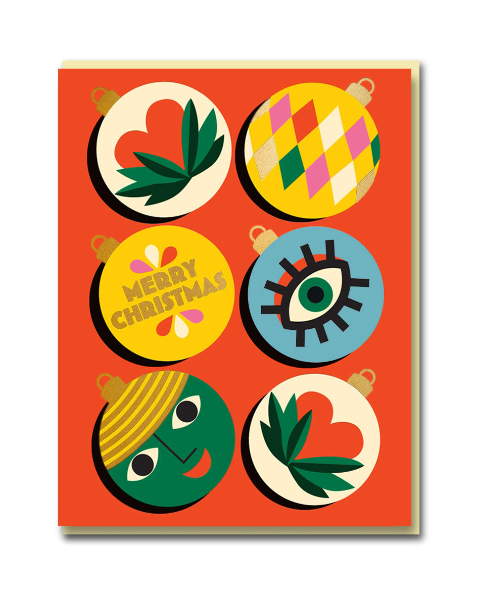 Christmas Baubles Card