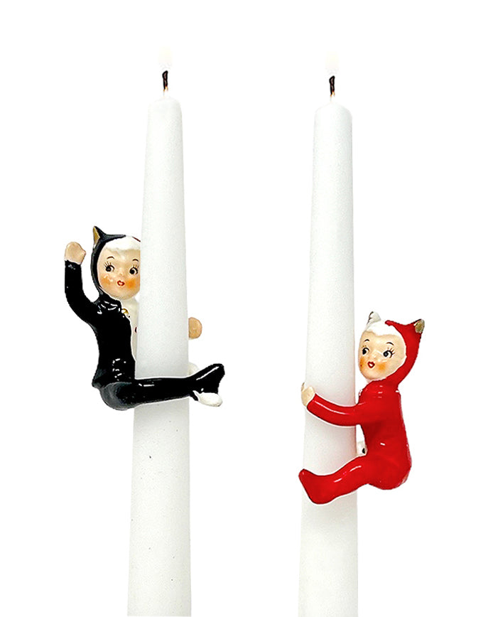 Vintage 1950s Cheeky Devil Candle Huggers