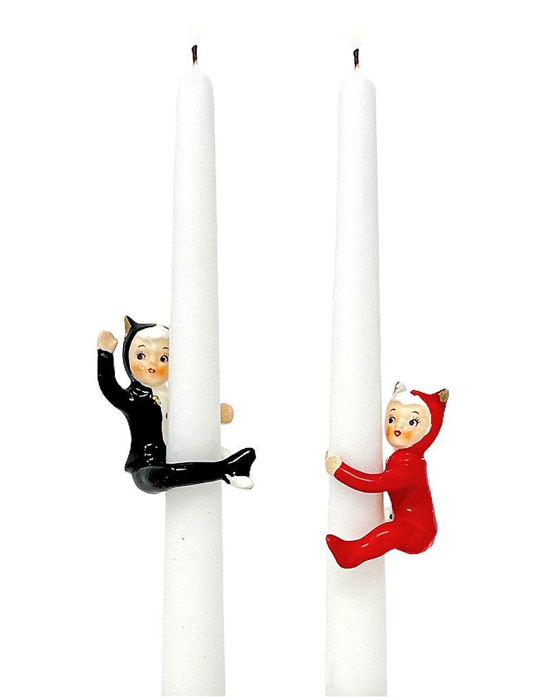 Vintage Cheeky Devil Candle Huggers, 1950s