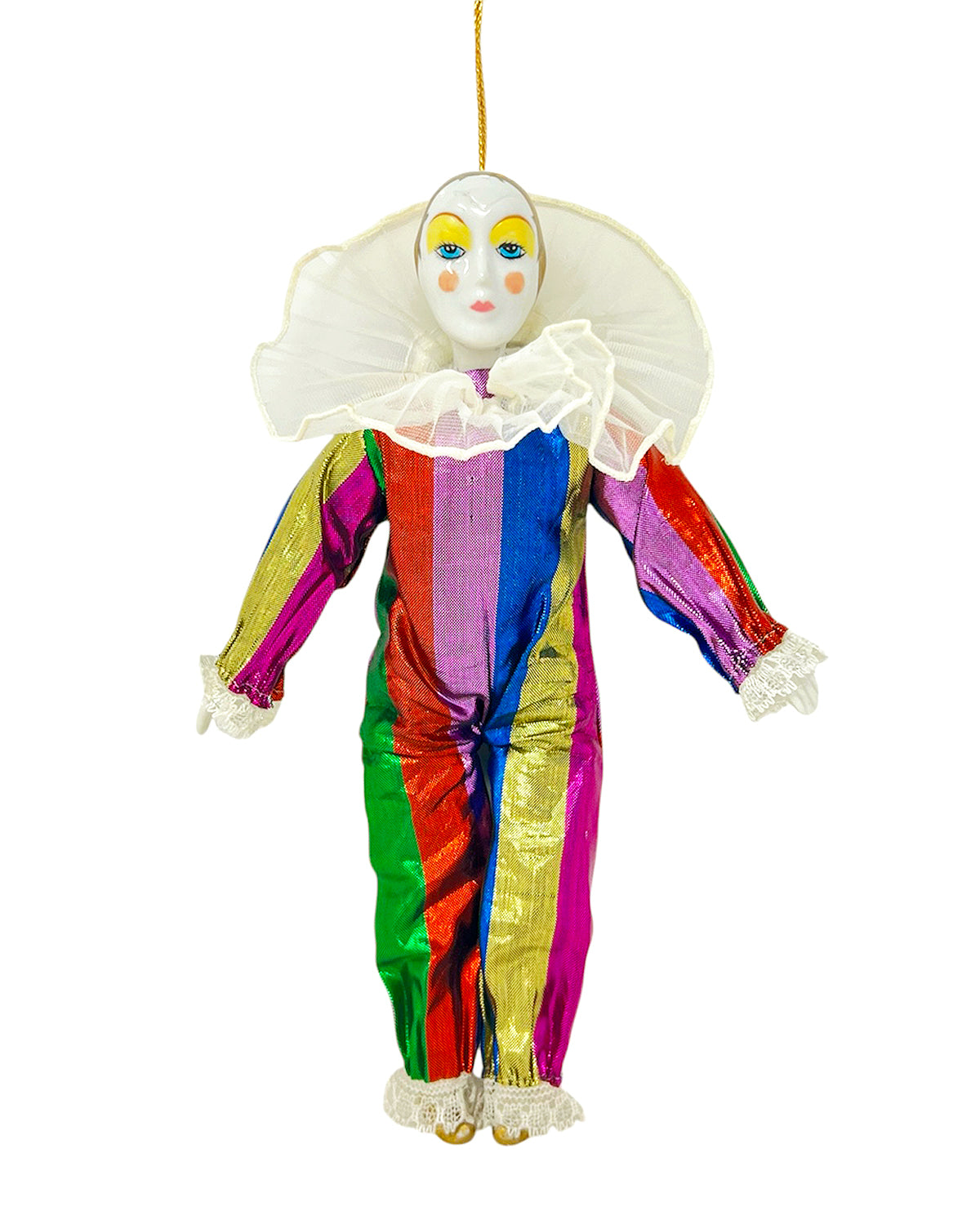 Vintage Rainbow Jester Doll