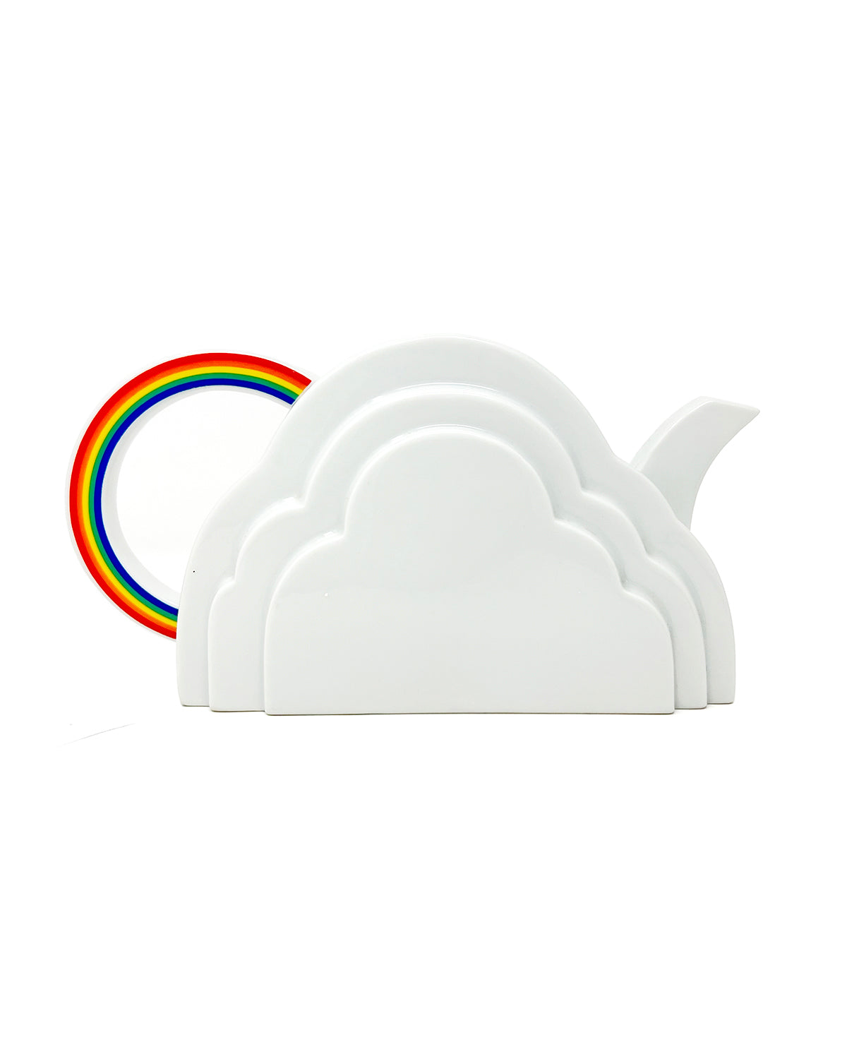 Rare Vintage Vandor 1970s Rainbow Cloud Teapot