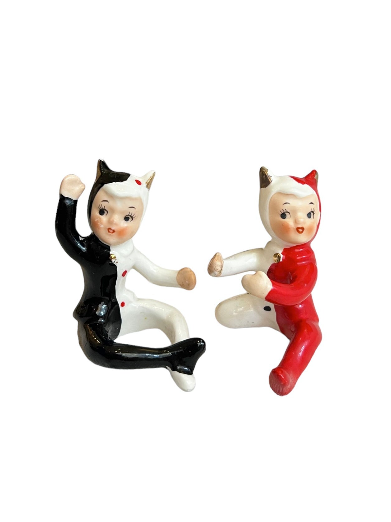 Vintage 1950s Cheeky Devil Candle Huggers