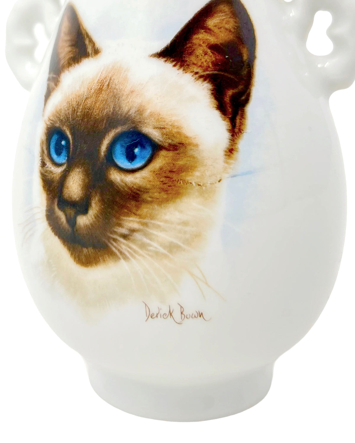 Vintage Derick Bown Mini Cat Vase