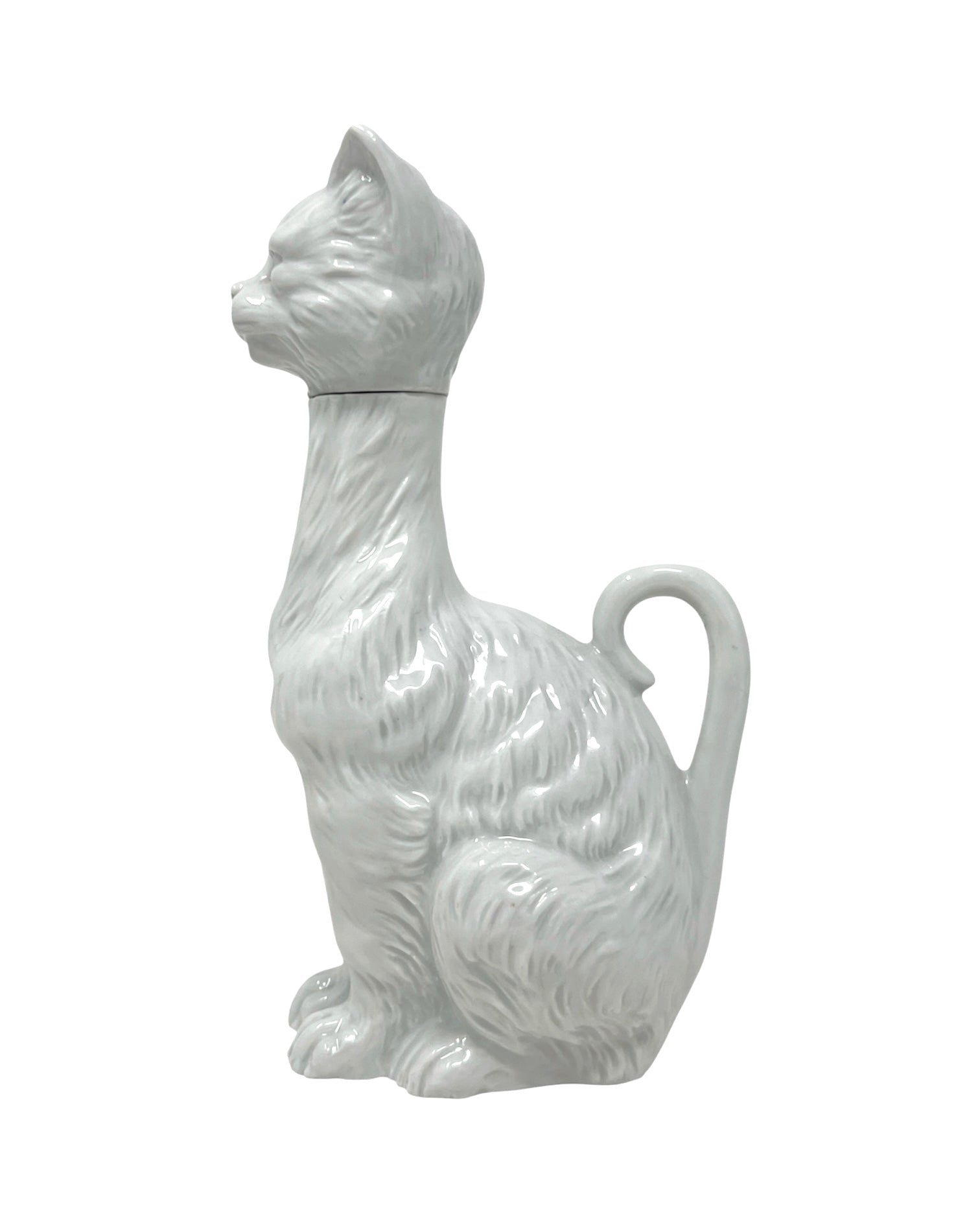 Vintage Porcelain Cat Decanter