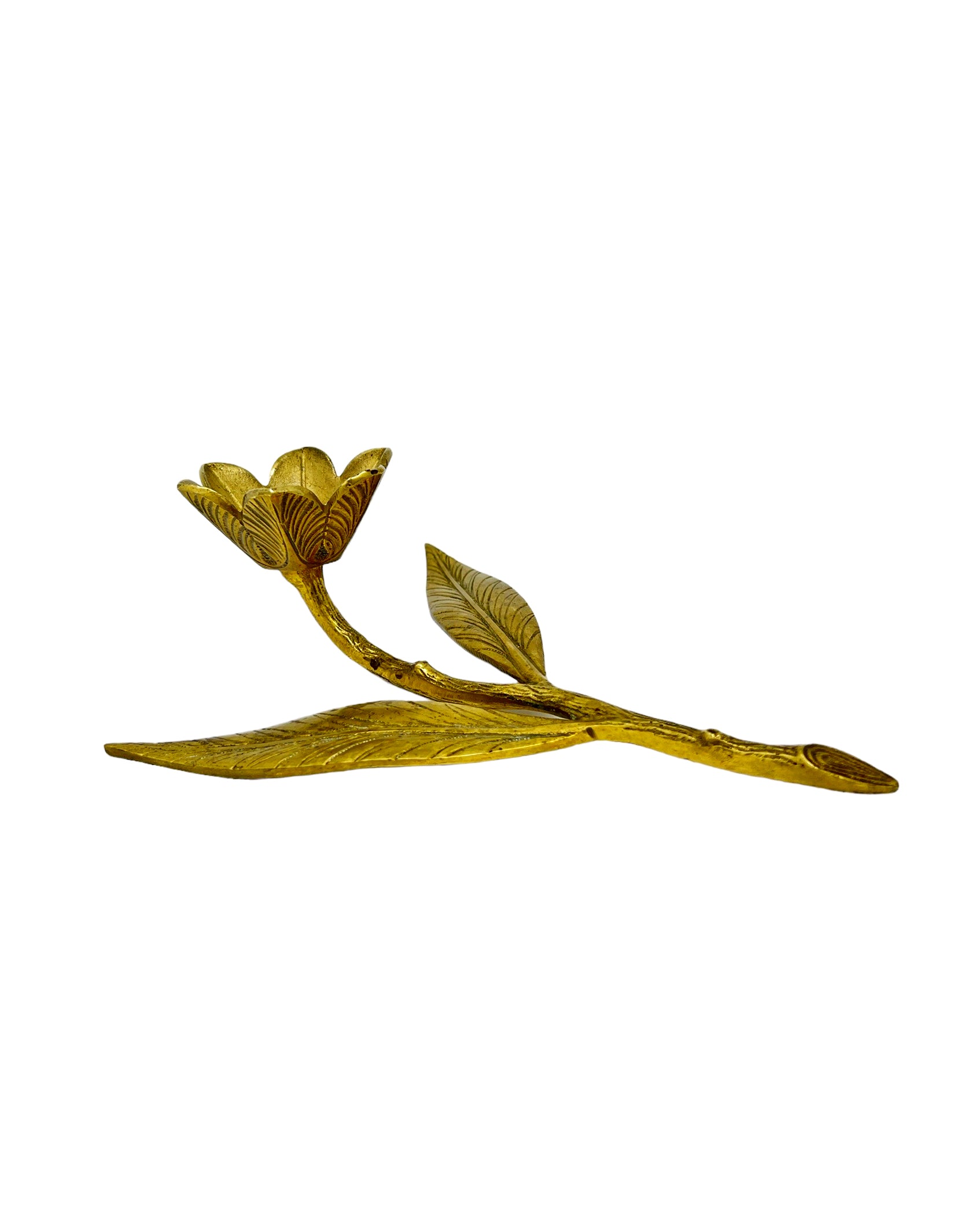 Vintage 1970s Brass Flower Ashtray