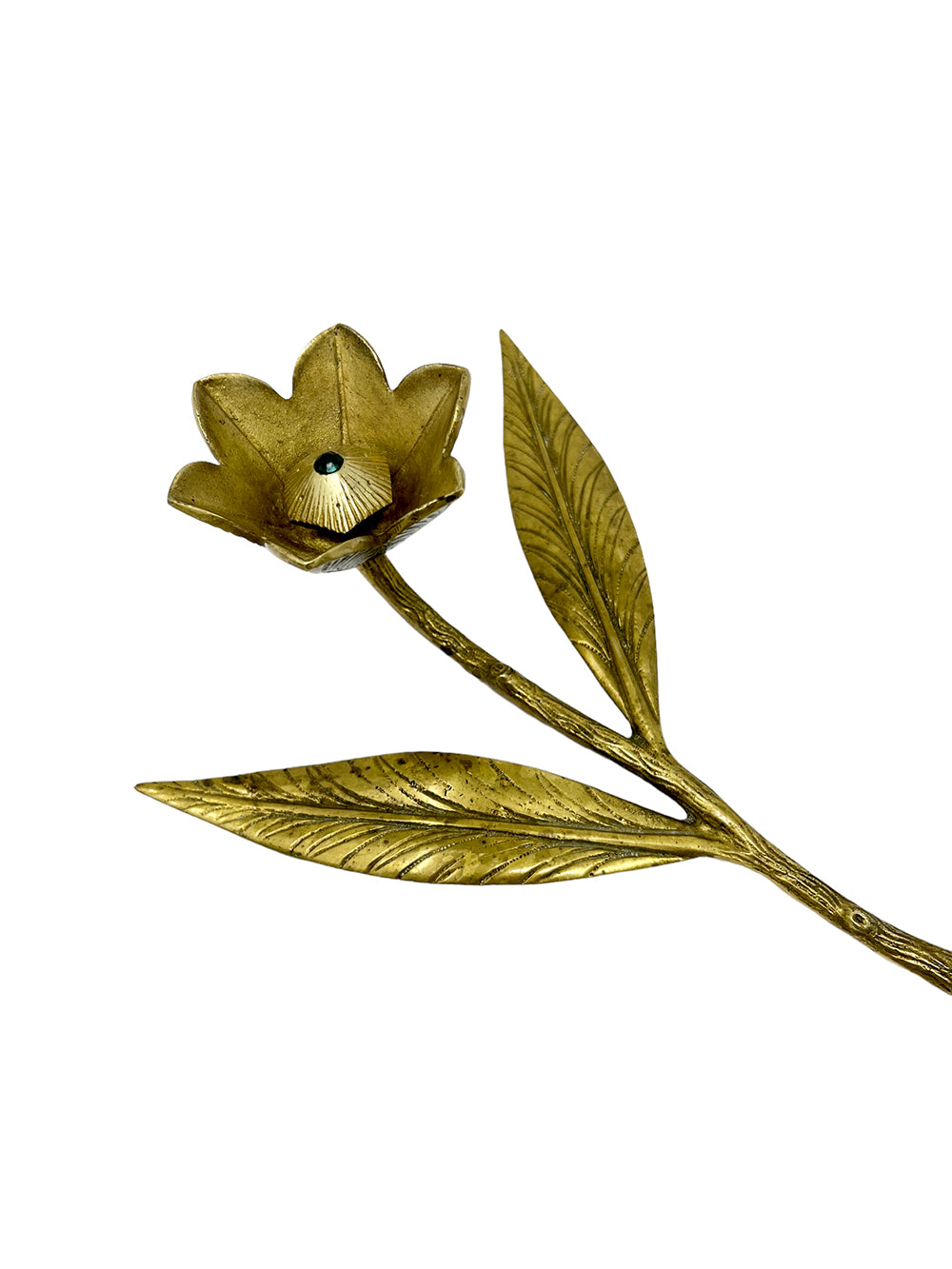 Vintage 1970s Brass Flower Ashtray