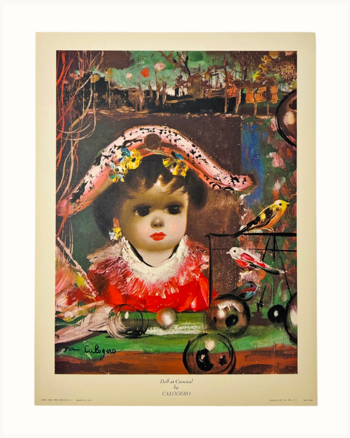Vintage ‘French Dolls’ Lithograph Set by Jean Calogero, 1960s