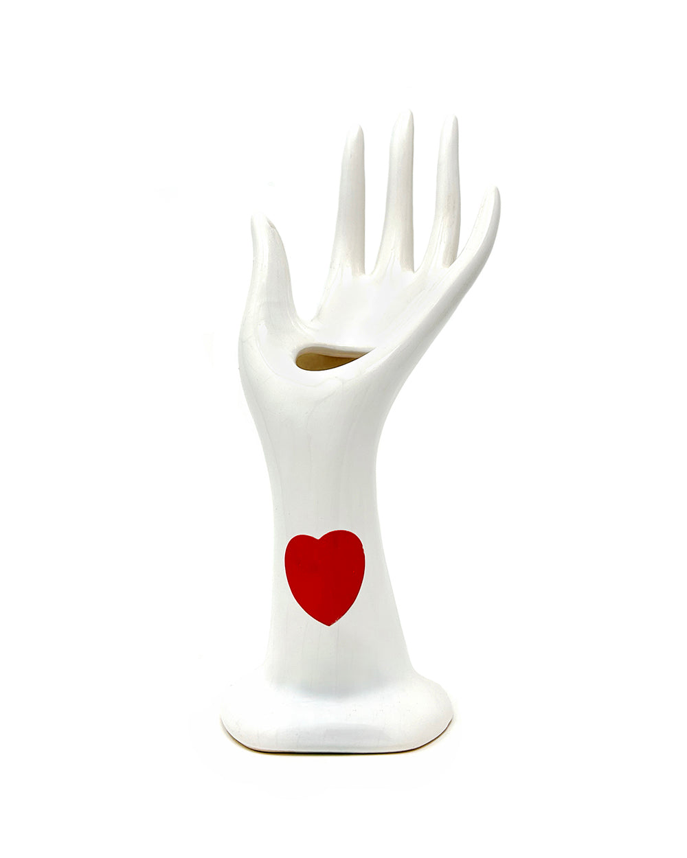 Vintage 70s Heart Hand Vase / Ring Holder