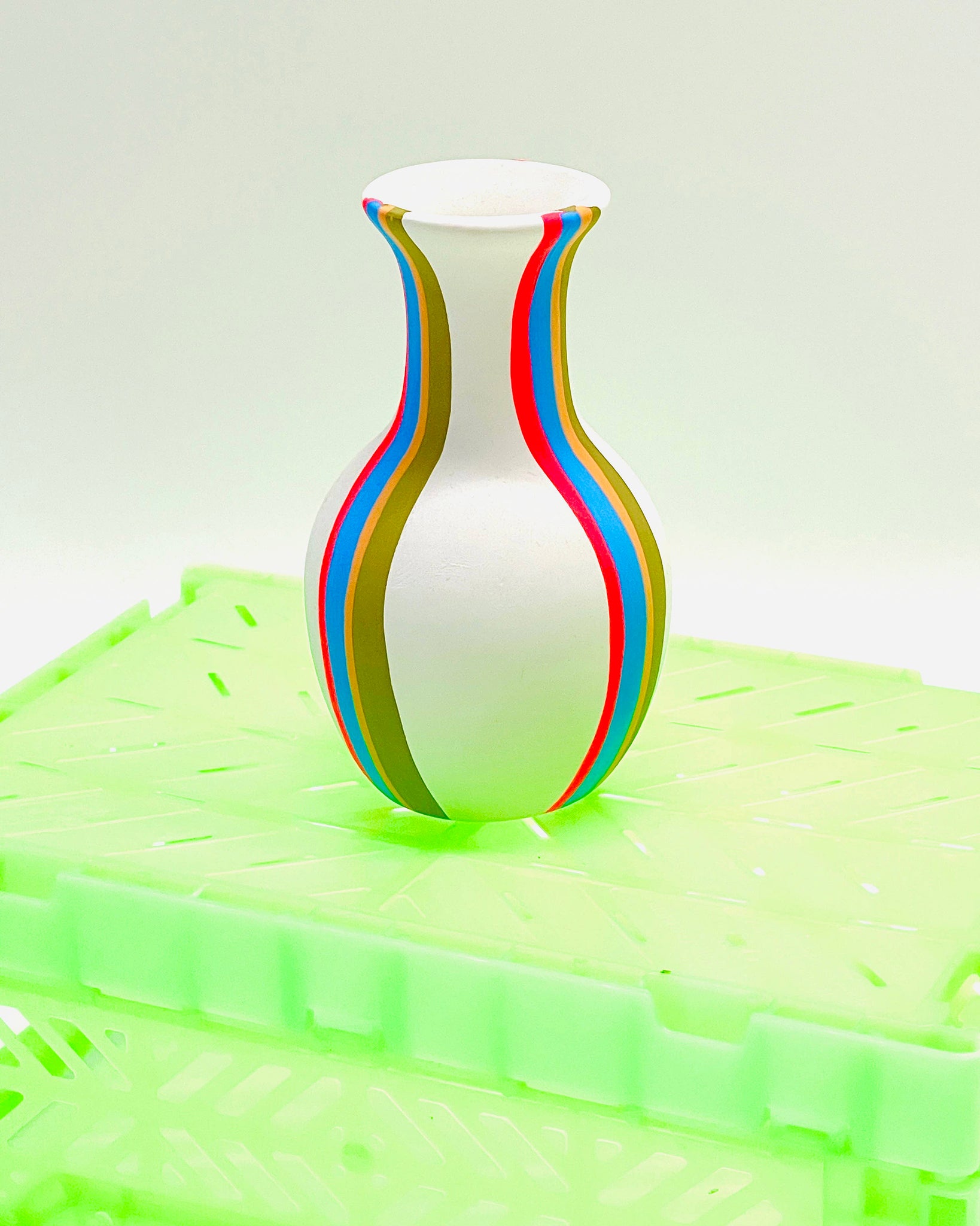 70s Groovy Stripe Vase