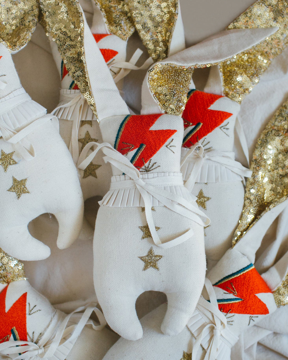 Bowie Bunny Cotton-Filled Art Doll by Skippy Cotton