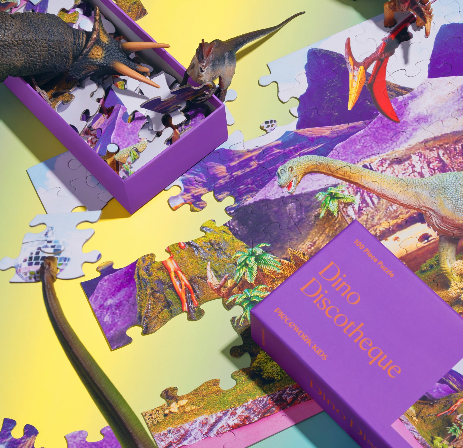 Dino Discotheque 100-Piece Puzzle