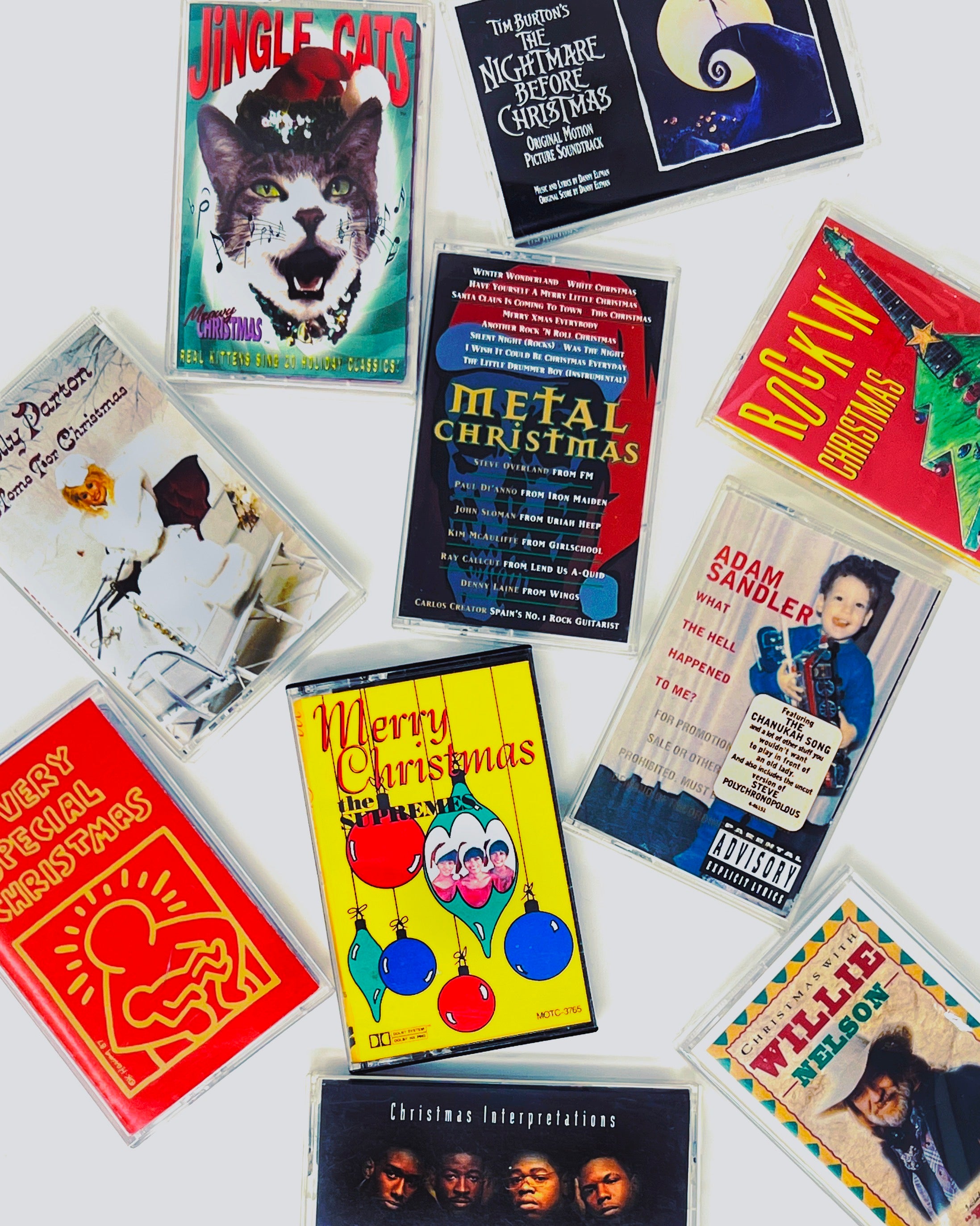 Vintage Holiday-Themed Cassette Tapes