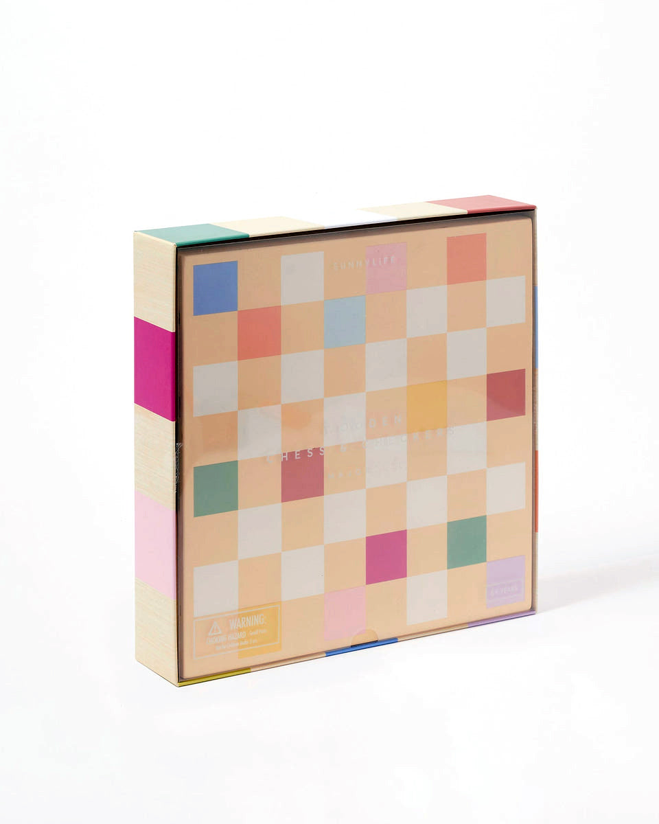 Geometric Wooden Chess Set
