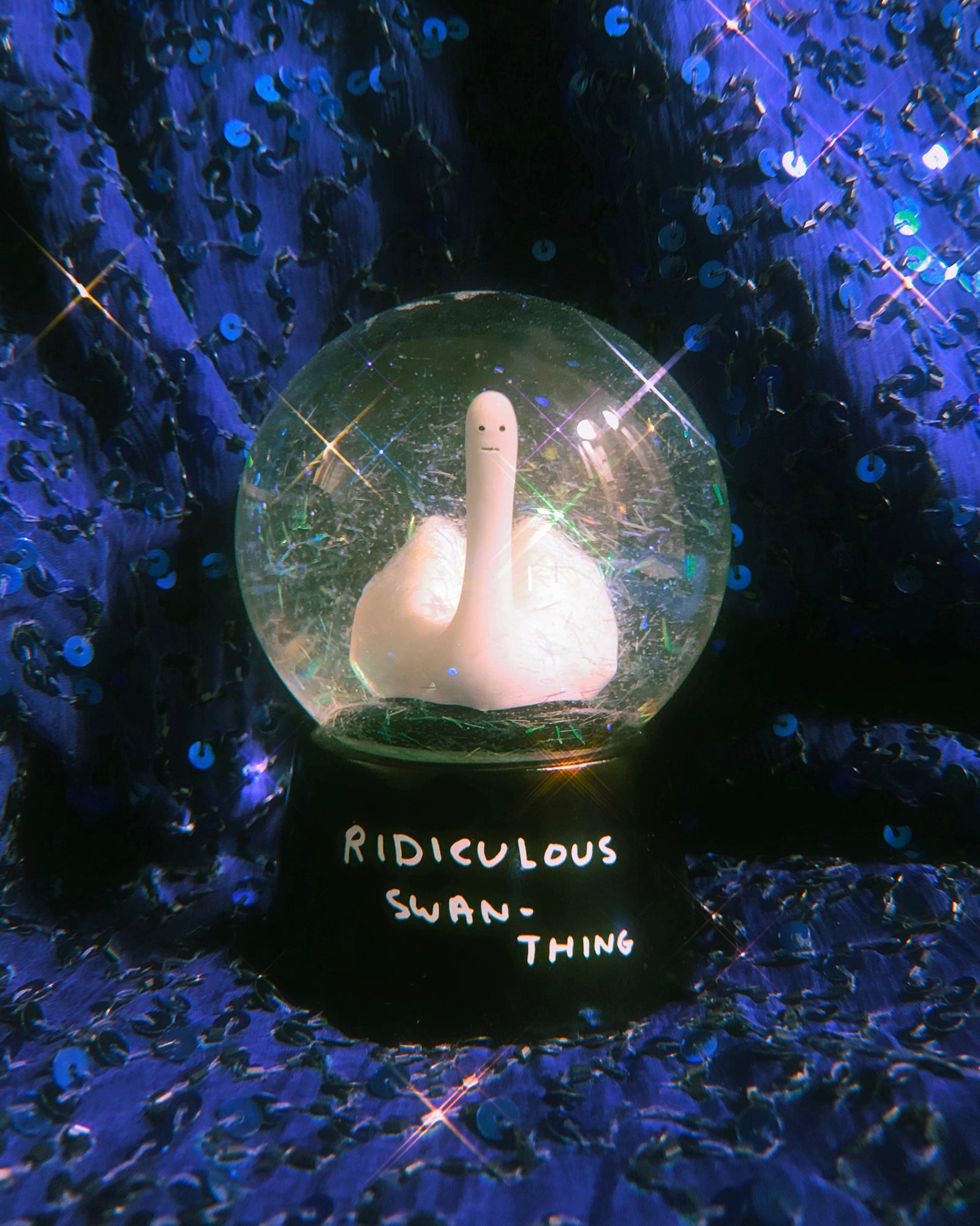 David Shrigley Ridiculous Swan-Thing Snowdome