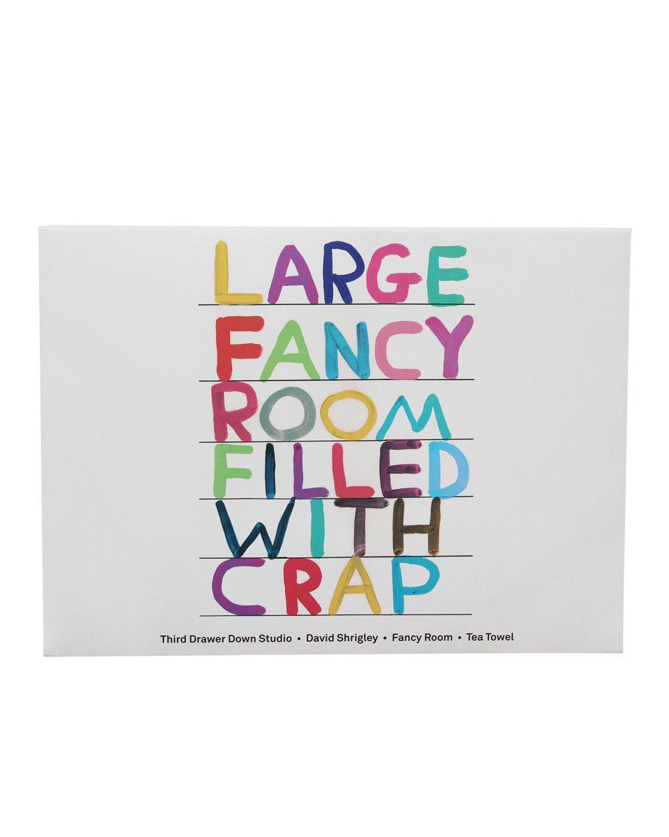 Fancy Room Tea Towel x David Shrigley Packaging