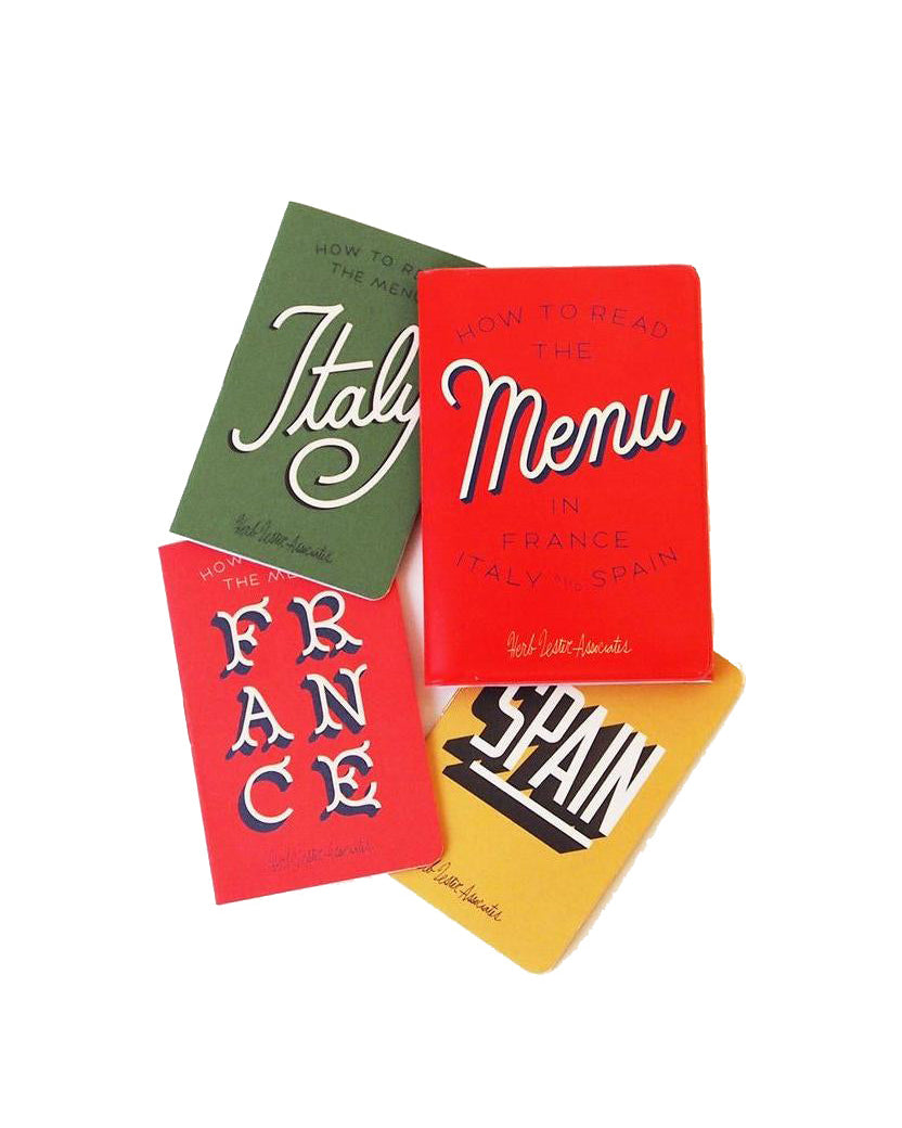 'How To Read The Menu In France, Italy & Spain' Mini Phrase Books