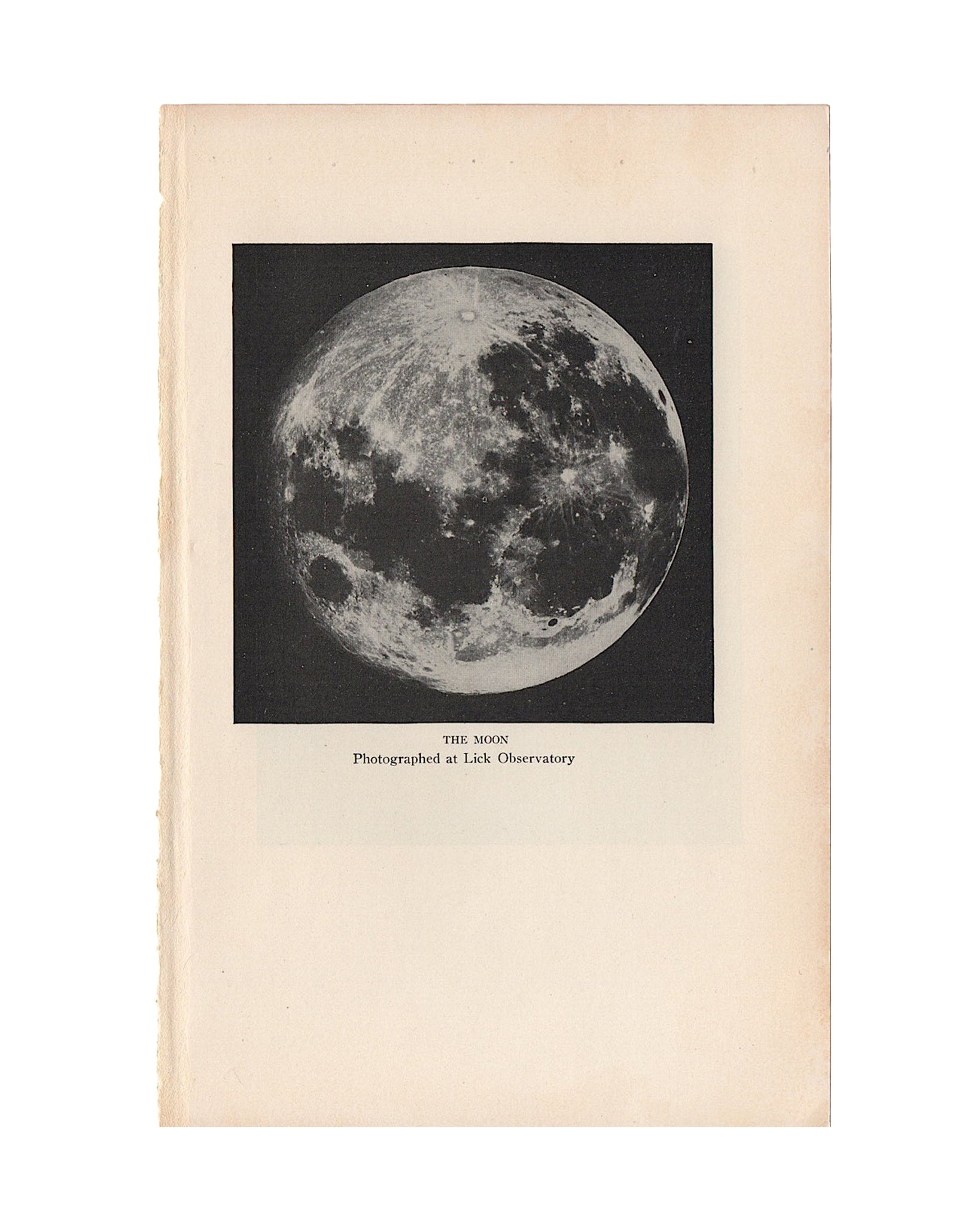 The Moon in 1925 – Original Vintage Lithograph