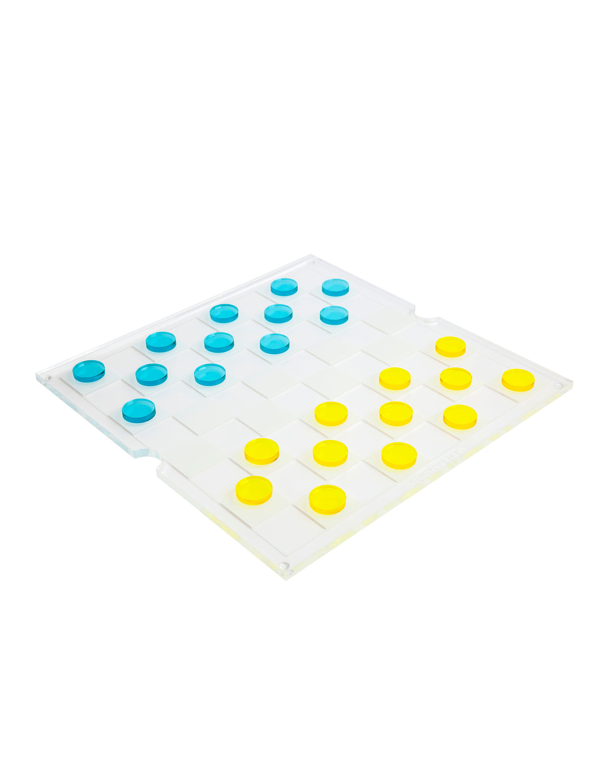 Rainbow Lucite Chess and Checkers Set