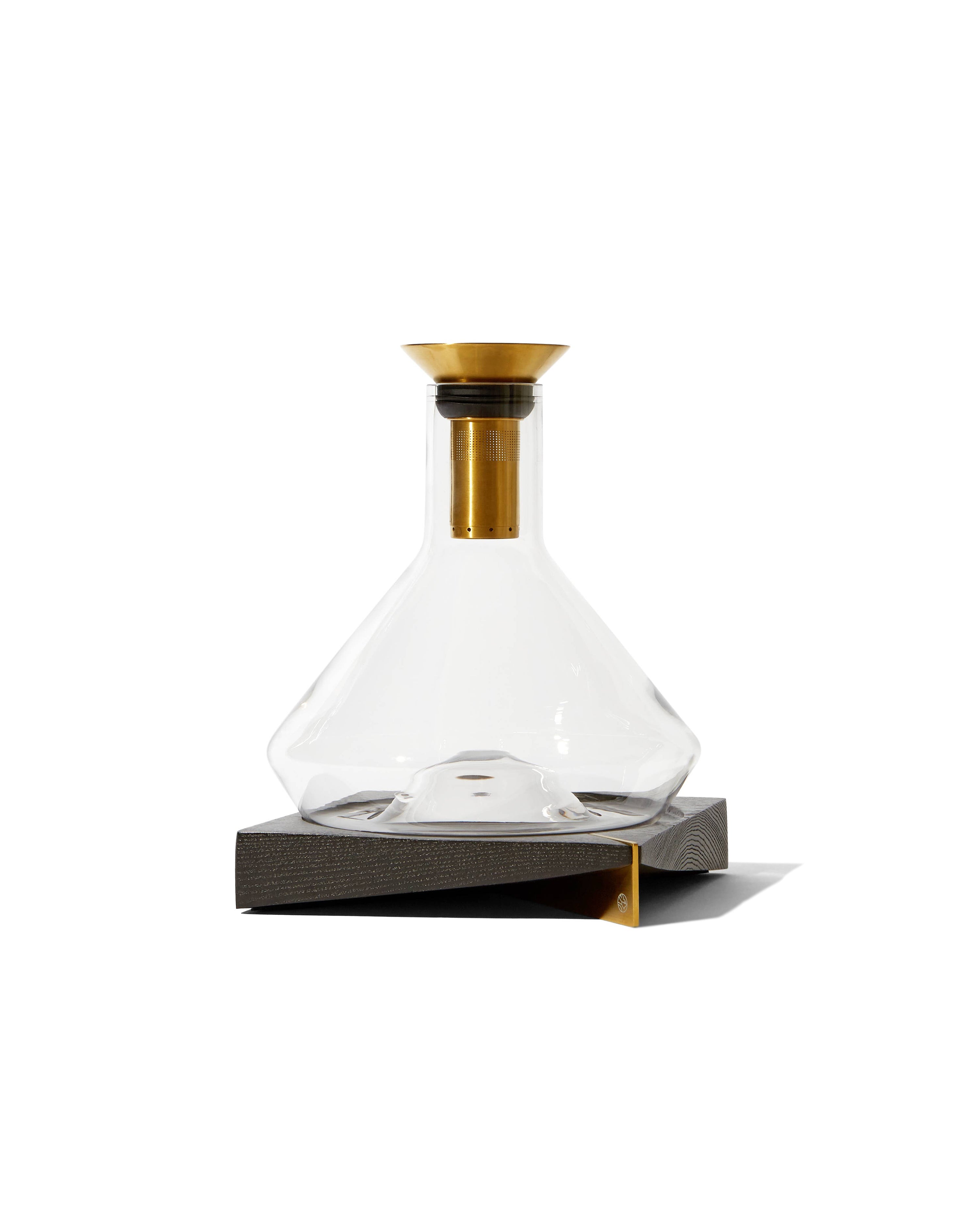 RBT Wine Decanter with Brass Accents
