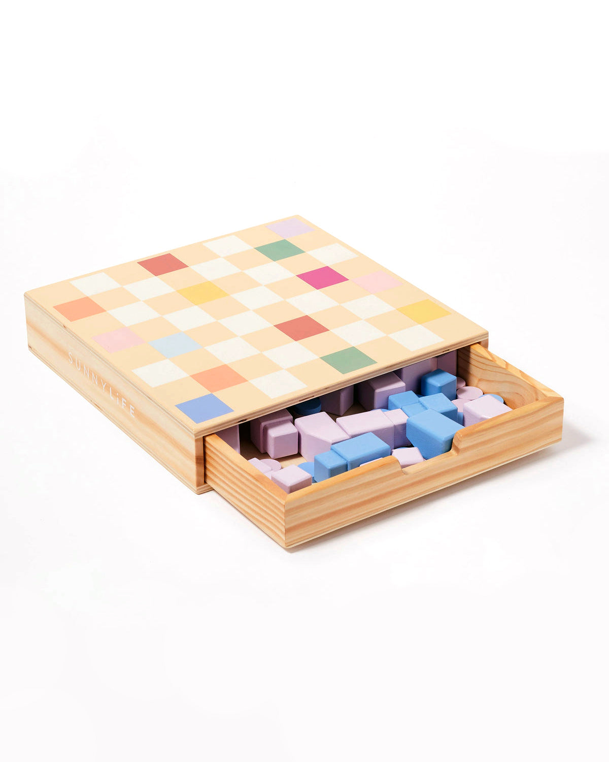 Geometric Wooden Chess Set