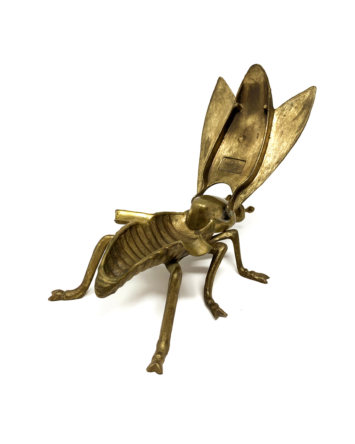Vintage Brass Flip-Up Fly Ashtray / Trinket Box