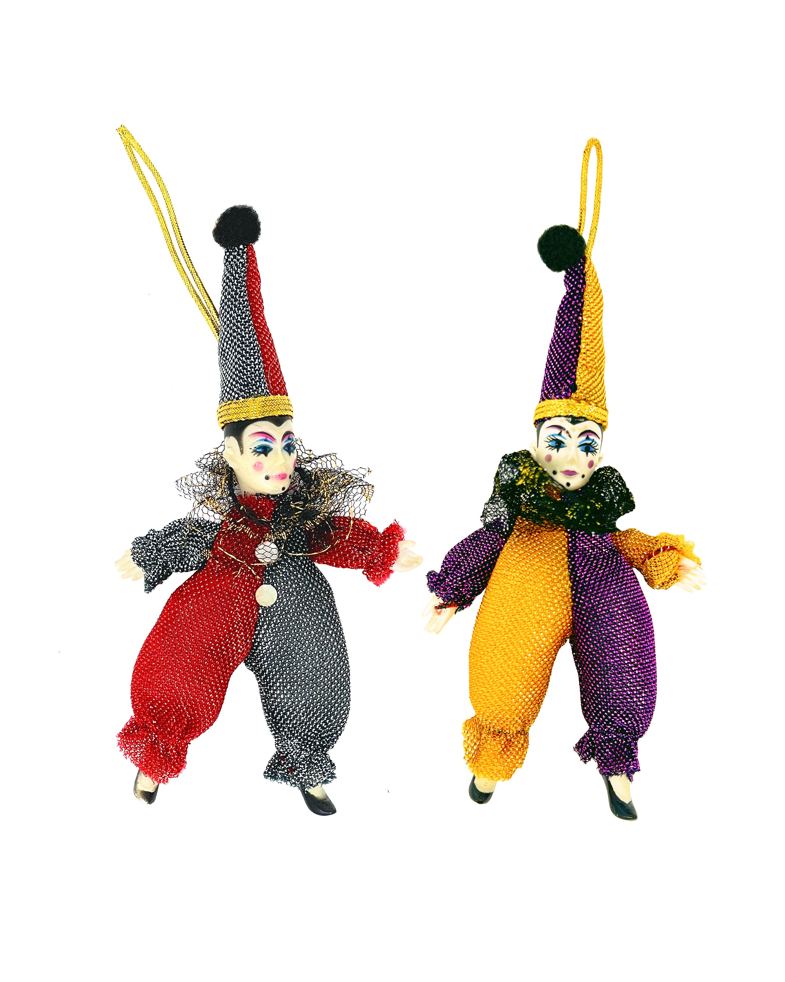 Vintage Jester Ornaments - 1980s