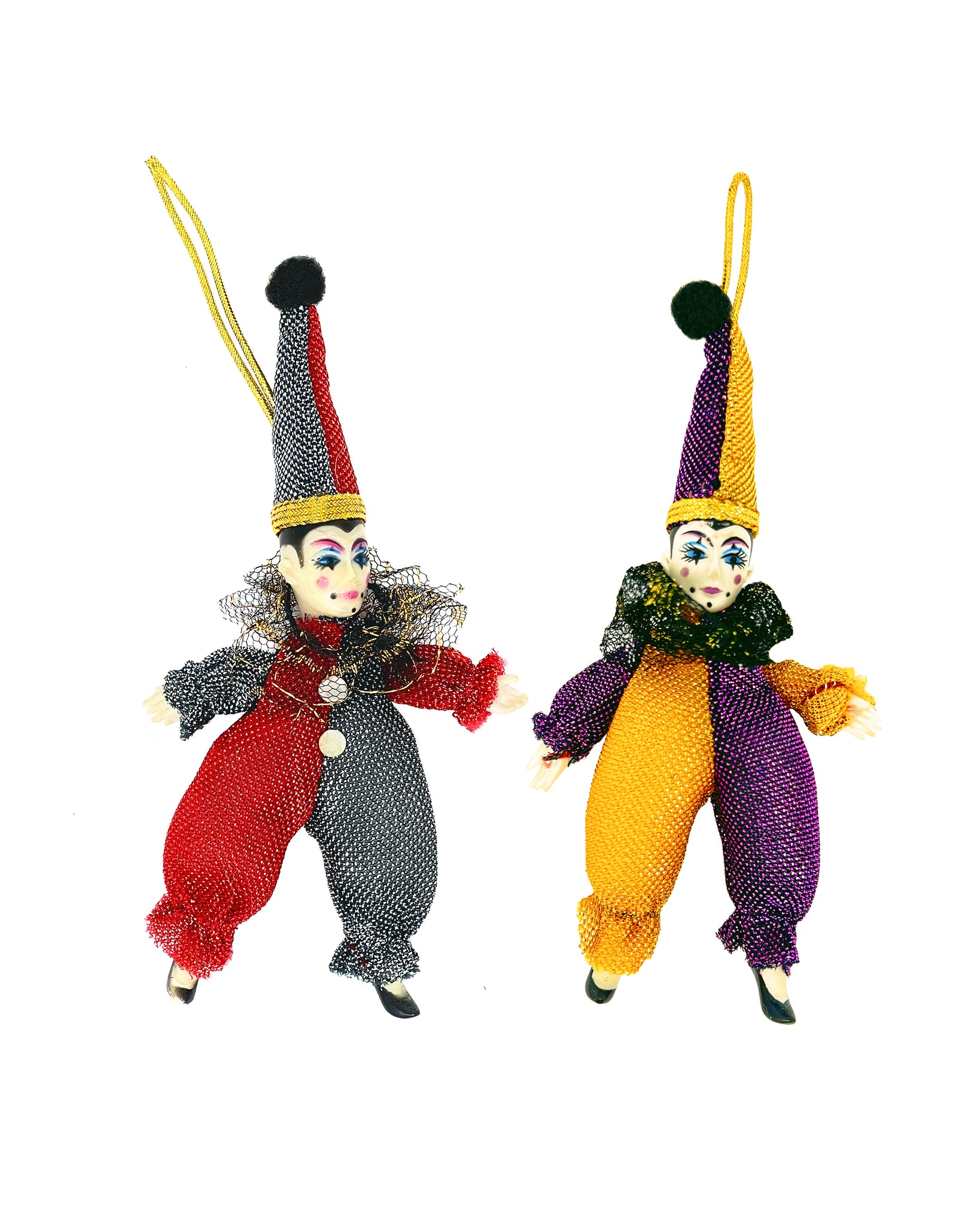 Vintage Jester Ornaments - 1980s