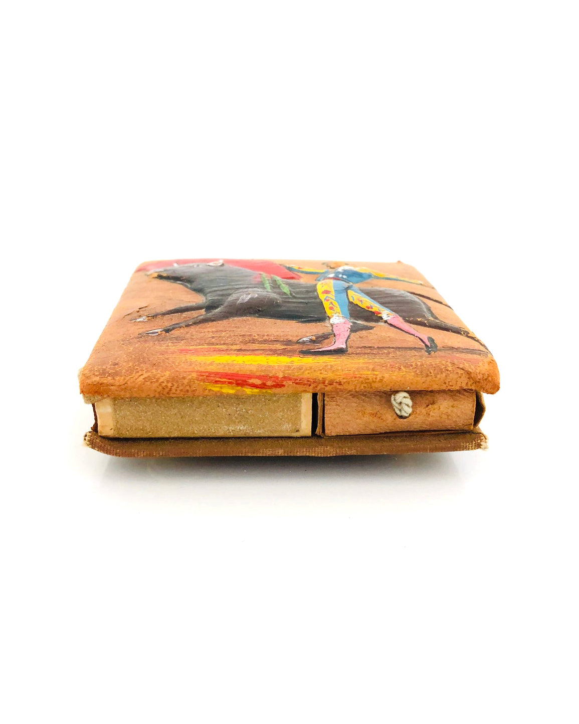 Vintage Matador Leather Matchbox Cover with Drawers, 1970s