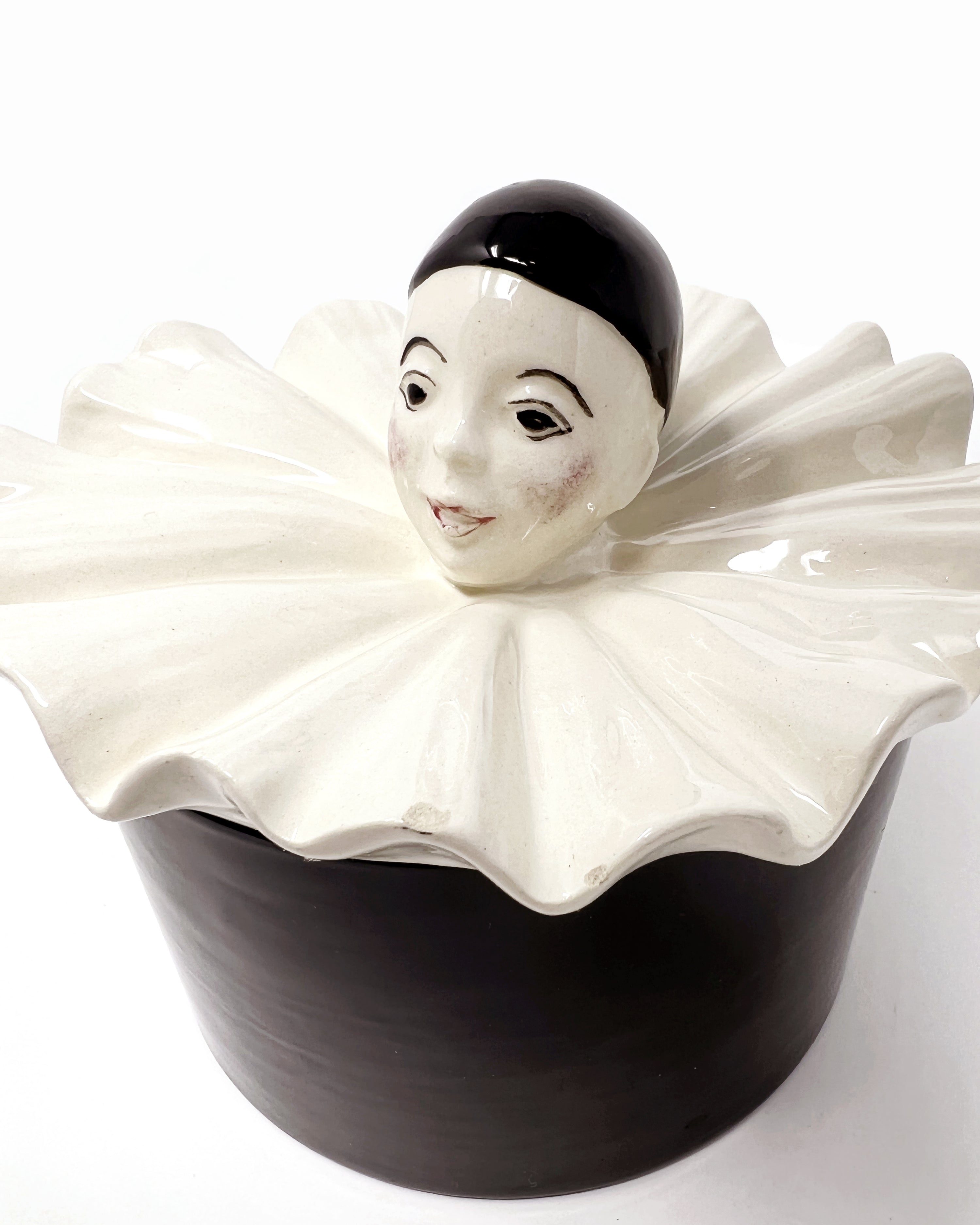 Vintage Pierrot Clown Trinket Box