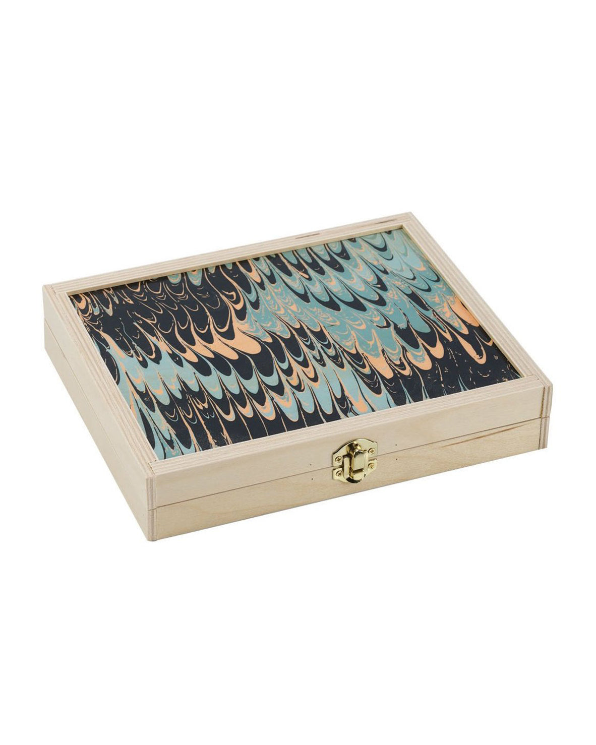Seafoam Marble Travel Backgammon Set